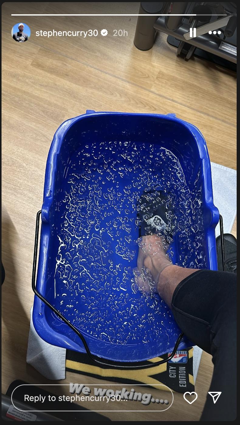 Steph Curry's Instagram Story on Monday evening 